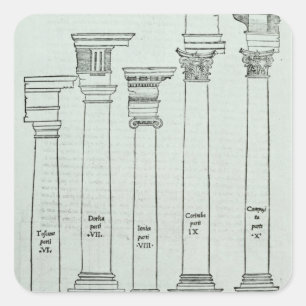 Sticker Carré Les ordres de l'architecture