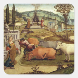 Sticker Carré Les passions de Pasiphae, épouse du Roi Minos du