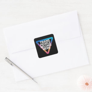 Sticker Carré Les personnes trans appartiennent à la fierté des