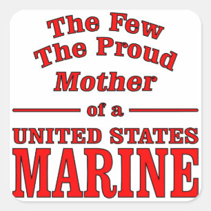 Sticker Carré Les peu la mère fière d'une marine des Etats-Uni