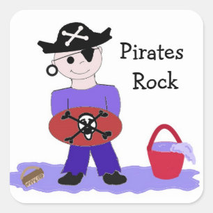 Sticker Carré Les Pirates Rock