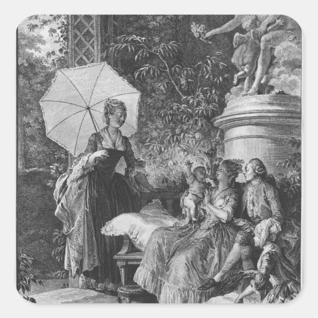 Sticker Carré Les plaisirs de la maternité (Devant)