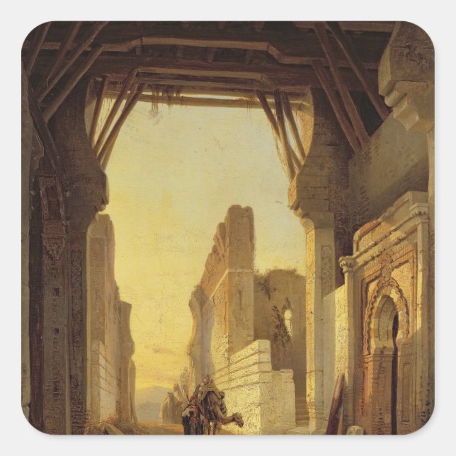 Sticker Carré Les portes de El Geber au Maroc (Devant)