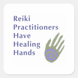 Sticker Carré Les Praticiens Du Reiki Ont Des Mains De Guérison