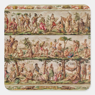 Sticker Carré Les principaux peuples des Amériques, c.1798-99