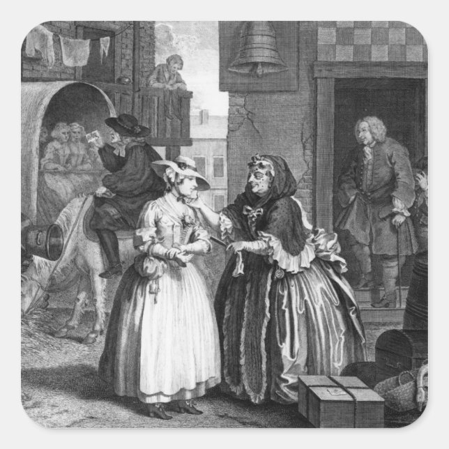 Sticker Carré Les progrès d'A Harlot (Devant)