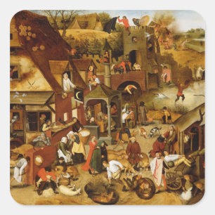 Sticker Carré Les proverbes flamands