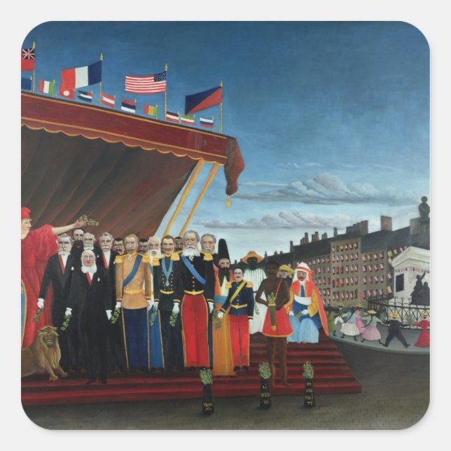 Sticker Carré Les représentants des puissances étrangères (Devant)