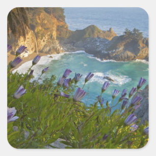 Sticker Carré Les Scenic McWay Falls se jettent sur la plage et