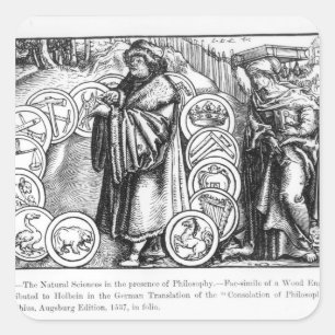 Sticker Carré Les sciences naturelles en présence de