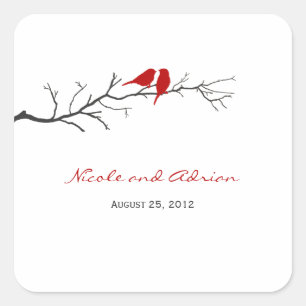 Sticker Carré Les silhouettes d'oiseaux favorisent les autocolla