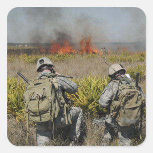 Sticker Carré Les soldats appellent l'information