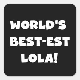 Sticker Carré Les T-shirts noirs et blancs Lola les plus beaux d