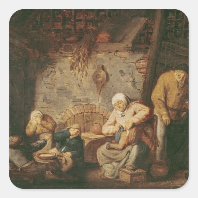 Sticker Carré Les Toilettes (Devant)