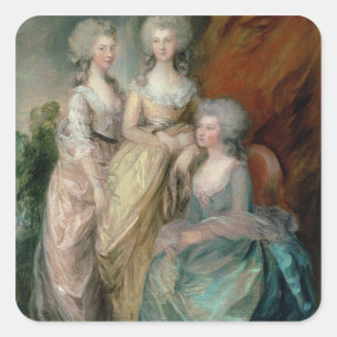 Sticker Carré Les trois filles aînées de George III : Princesse
