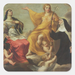 Sticker Carré Les trois Marys, 1633 (huile sur la toile)