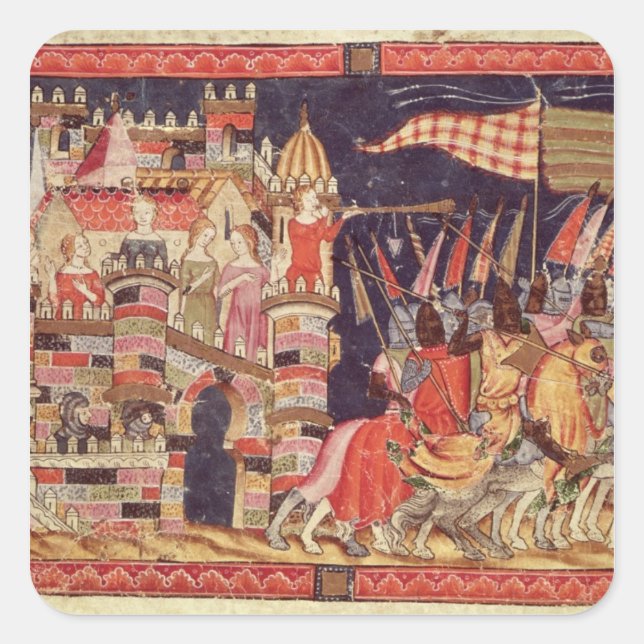 Sticker Carré Les Trojans partent pour la bataille (Devant)