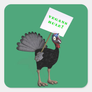 Sticker Carré Les végans règnent !