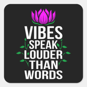 Sticker Carré Les vidéos parlent plus fort que les mots Médita