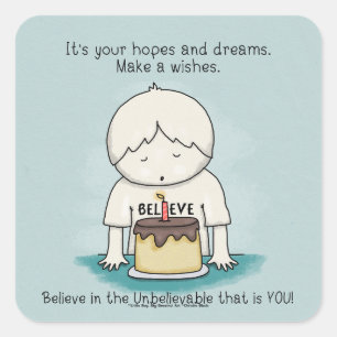 Sticker Carré Les voeux sont des espoirs et des rêves