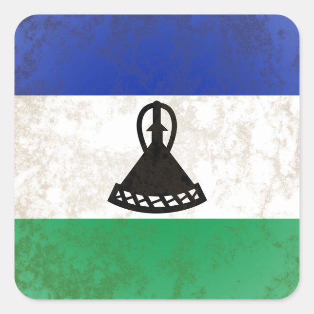 Sticker Carré Lesotho (Devant)