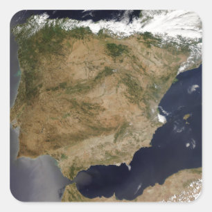 Sticker Carré L'Espagne et le Portugal