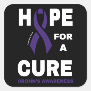 Sticker Carré L'espoir d'une guérison... Crohn