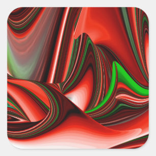 Sticker Carré L'esprit d'amour et d'espoir Abstrait 3D Rainbowar