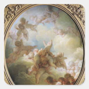 Sticker Carré L'essaim des cupidons, c.1767