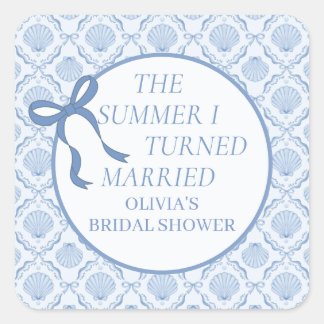 Sticker Carré L'été où je me suis mariée Coastal Bridal Shower