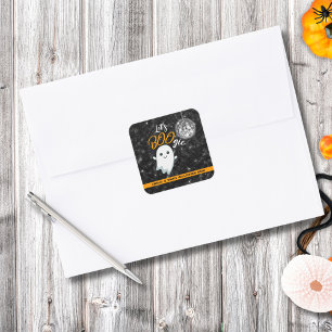 Sticker Carré Let's BOOgie Disco Halloween