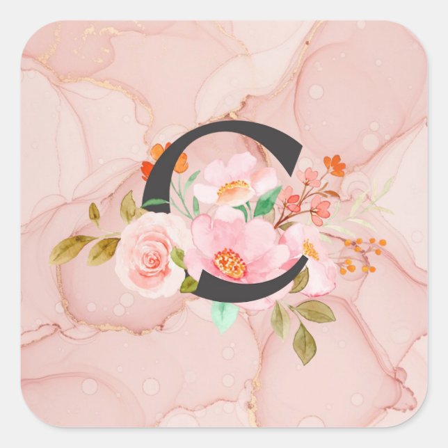 Sticker Carré Letter C (Devant)