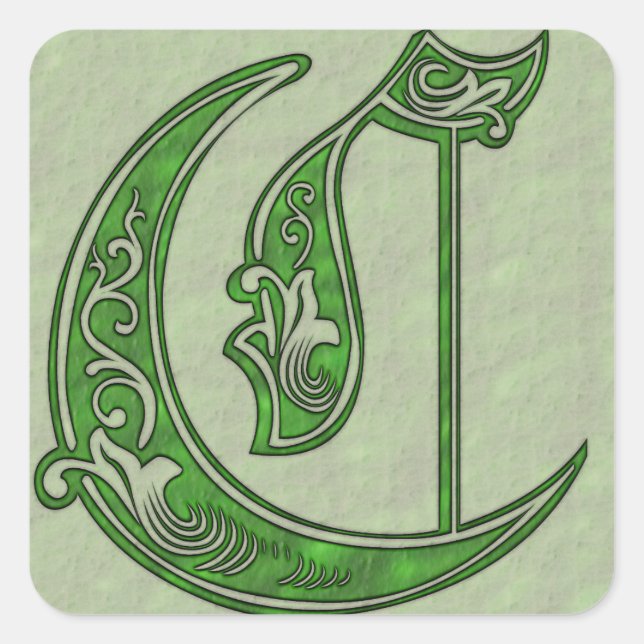 Sticker Carré Lettre C (Devant)