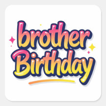 Lettre de graffiti coloré d'anniversaire de frère
