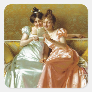 Sticker Carré Lettre de régence