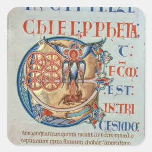 Sticker Carré Lettre initiale "E" et est de factum