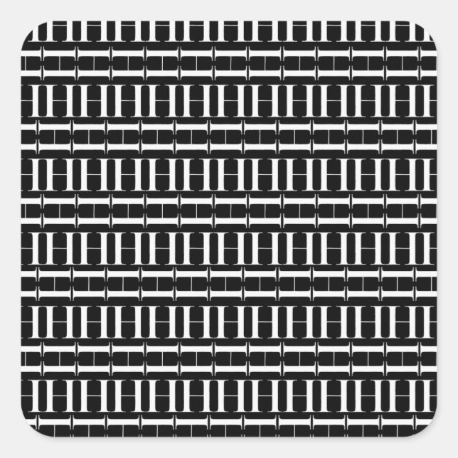 Sticker Carré Lettre initiale H monogramme (Devant)