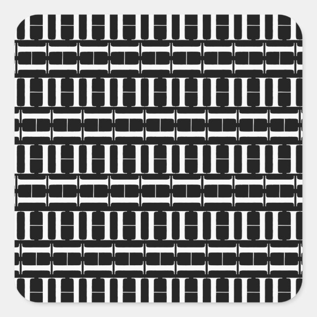 Sticker Carré Lettre initiale H monogramme (Devant)