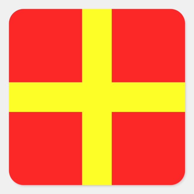 Sticker Carré Lettre internationale du pavillon maritime nautiqu (Devant)