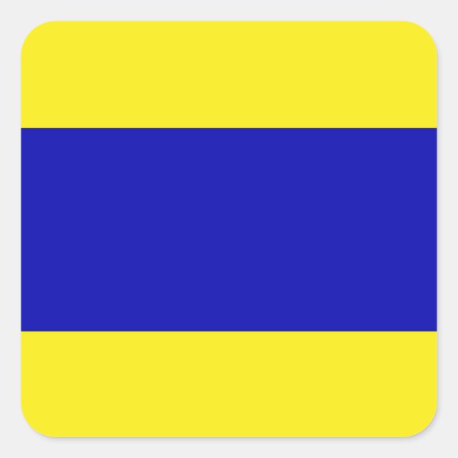 Sticker Carré Lettre internationale du pavillon maritime nautiqu (Devant)