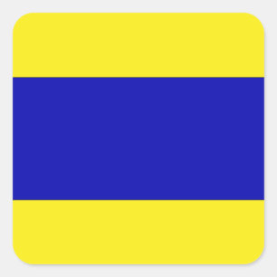 Sticker Carré Lettre internationale du pavillon maritime nautiqu