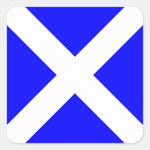 Sticker Carré Lettre M (Mike) du signal du drapeau nautique