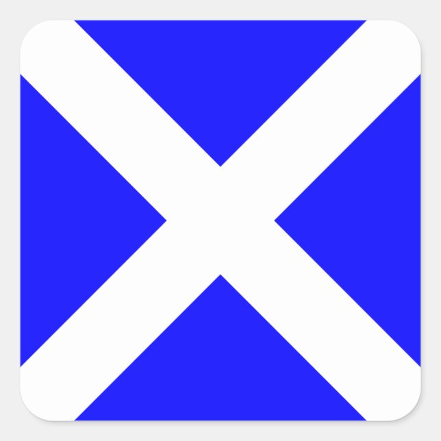 Sticker Carré Lettre M (Mike) du signal du drapeau nautique (Devant)