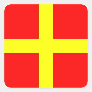 Sticker Carré Lettre maritime internationale de drapeau de