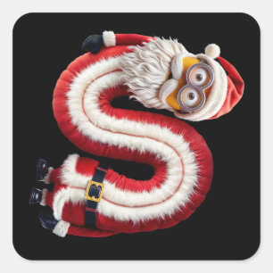 Sticker Carré Lettre père Noël S