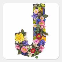 Lettres de l'alphabet fleurs
