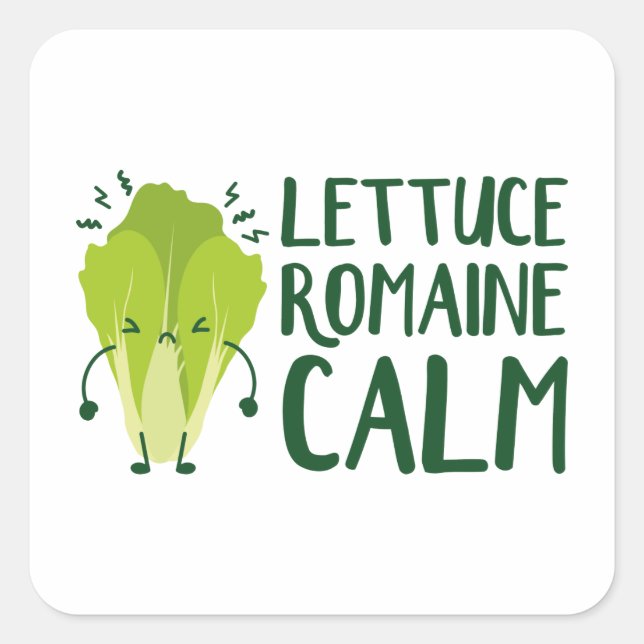 Sticker Carré Lettuce Romaine Calme (Devant)
