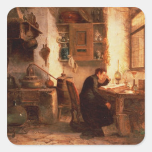 Sticker Carré L'étudiant de la chimie et de la pharmacie