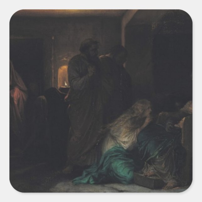 Sticker Carré L'évanouissement de la Vierge, 1856 (Devant)