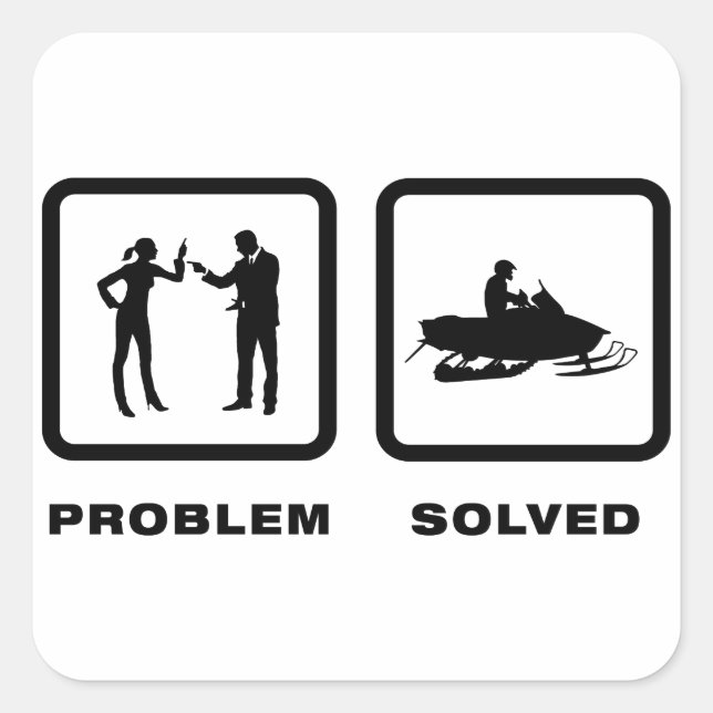 Sticker Carré Lève motoneige (Devant)